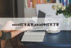 excel打不出字,excel中打不了字