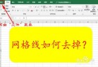 怎么去掉excel的网格线,怎么去掉excel的网格线条